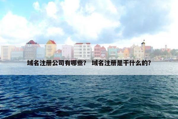 域名注册公司有哪些？ 域名注册是干什么的？