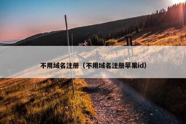 不用域名注册（不用域名注册苹果id）