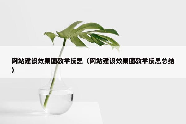 网站建设效果图教学反思（网站建设效果图教学反思总结）