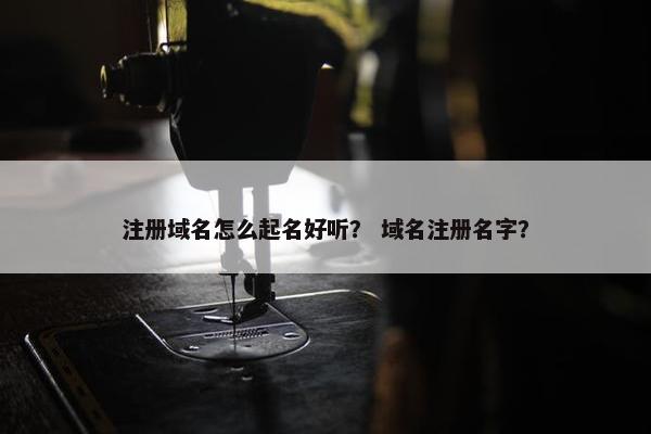 注册域名怎么起名好听？ 域名注册名字？