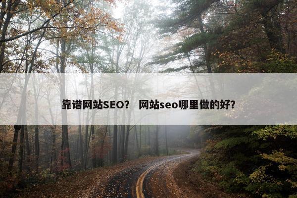 靠谱网站SEO？ 网站seo哪里做的好？
