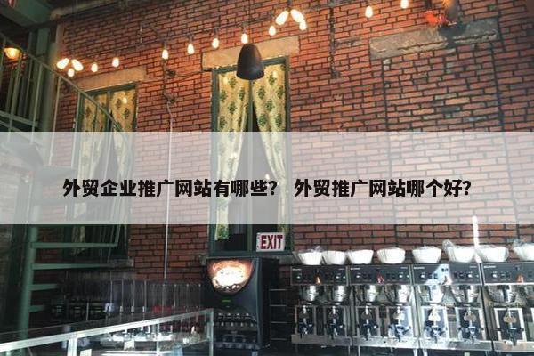 外贸企业推广网站有哪些？ 外贸推广网站哪个好？