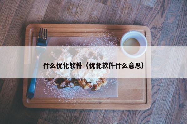 什么优化软件（优化软件什么意思）