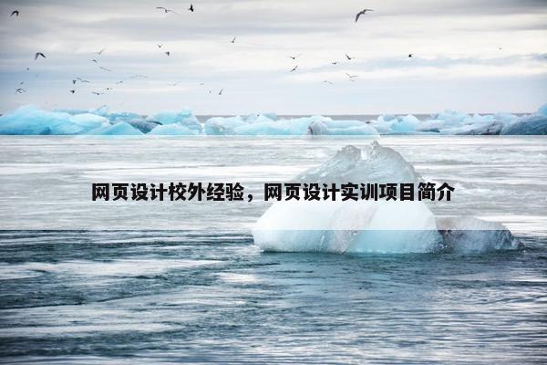 网页设计校外经验，网页设计实训项目简介