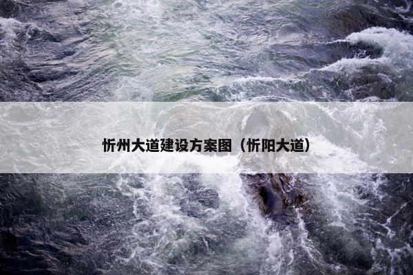 忻州大道建设方案图（忻阳大道）