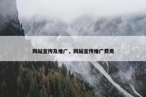 网站宣传及推广，网站宣传推广费用