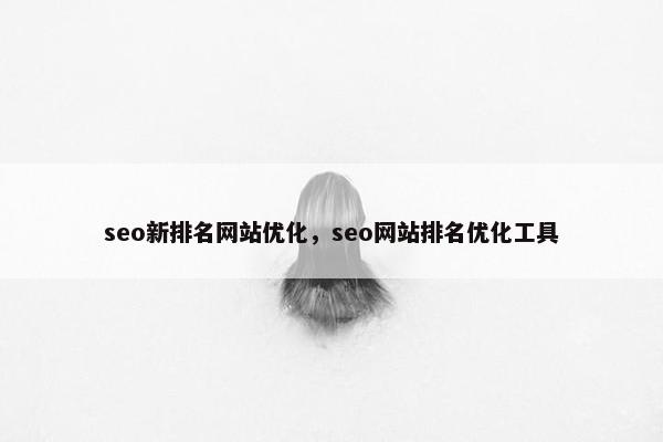 seo新排名网站优化，seo网站排名优化工具
