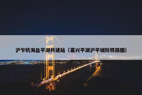 沪乍杭海盐平湖共建站（嘉兴平湖沪平城际铁路图）