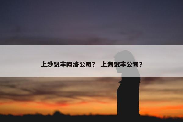 上沙聚丰网络公司？ 上海聚丰公司？