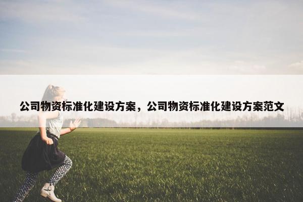 公司物资标准化建设方案，公司物资标准化建设方案范文