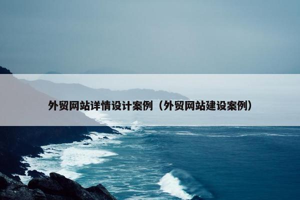 外贸网站详情设计案例（外贸网站建设案例）