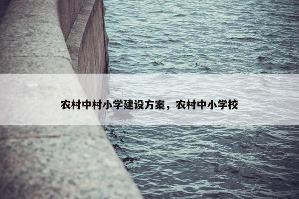 农村中村小学建设方案，农村中小学校