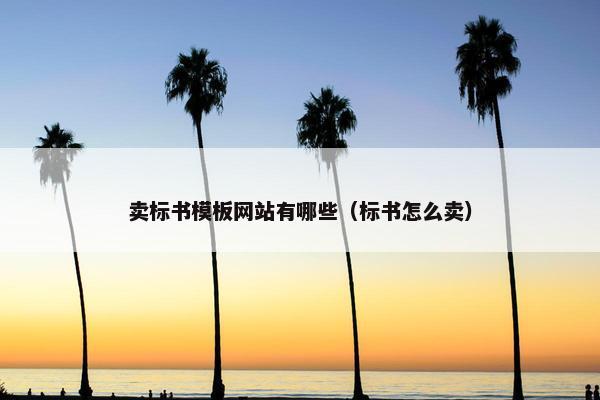 卖标书模板网站有哪些（标书怎么卖）