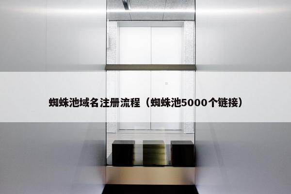 蜘蛛池域名注册流程（蜘蛛池5000个链接）