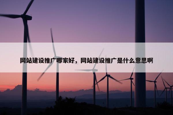 网站建设推广哪家好，网站建设推广是什么意思啊
