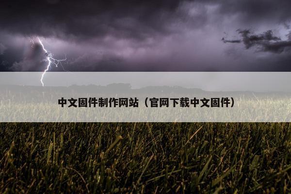 中文固件制作网站（官网下载中文固件）