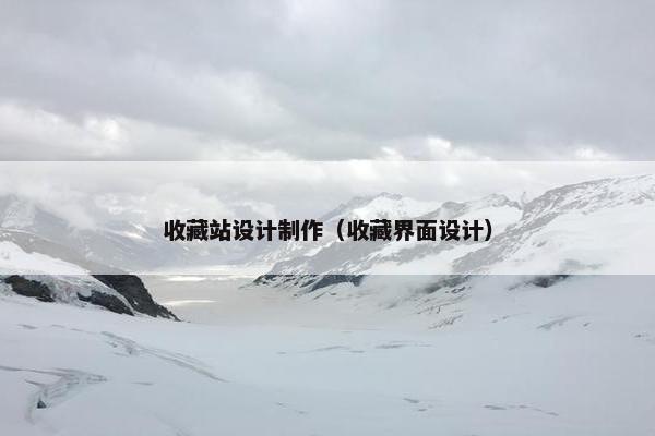 收藏站设计制作（收藏界面设计）
