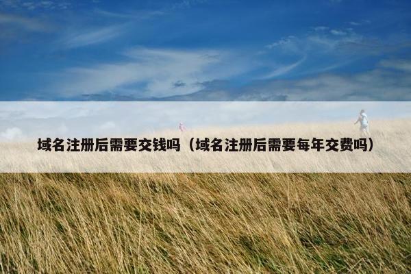 域名注册后需要交钱吗（域名注册后需要每年交费吗）
