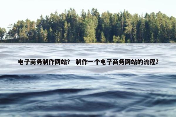 电子商务制作网站？ 制作一个电子商务网站的流程？