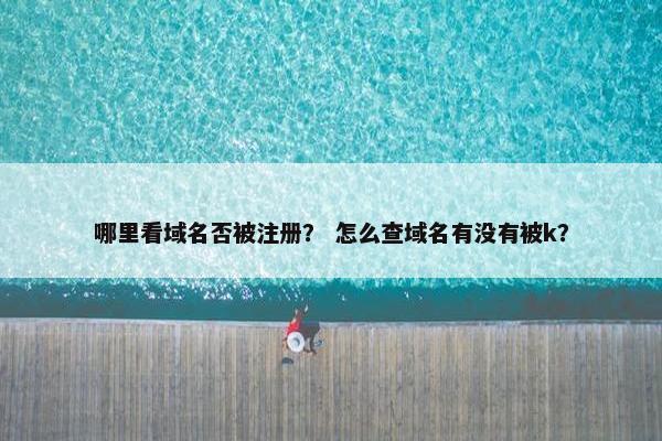 哪里看域名否被注册？ 怎么查域名有没有被k？