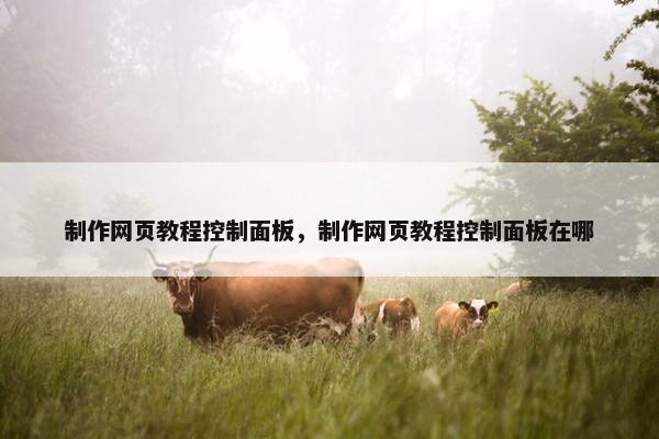 制作网页教程控制面板，制作网页教程控制面板在哪