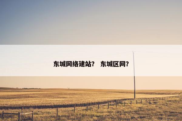 东城网络建站？ 东城区网？
