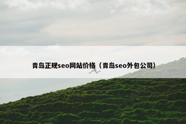 青岛正规seo网站价格（青岛seo外包公司）