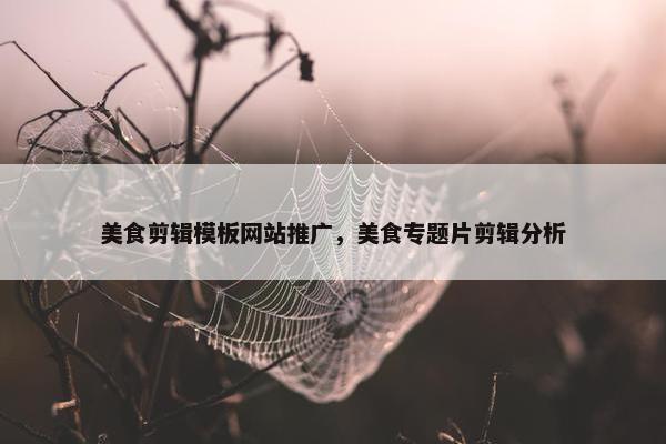 美食剪辑模板网站推广，美食专题片剪辑分析