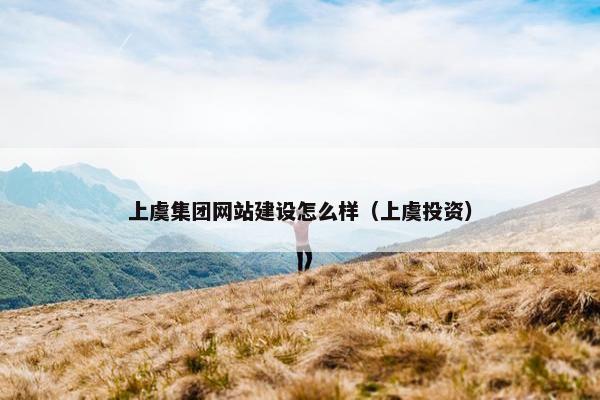 上虞集团网站建设怎么样（上虞投资）