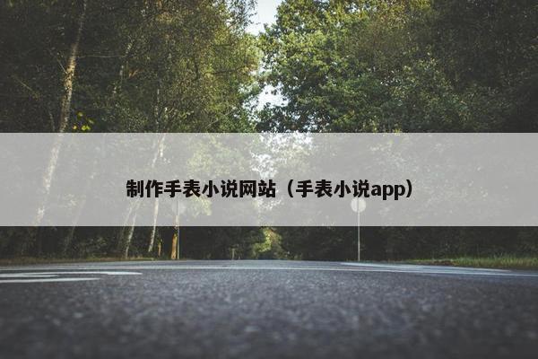 制作手表小说网站（手表小说app）