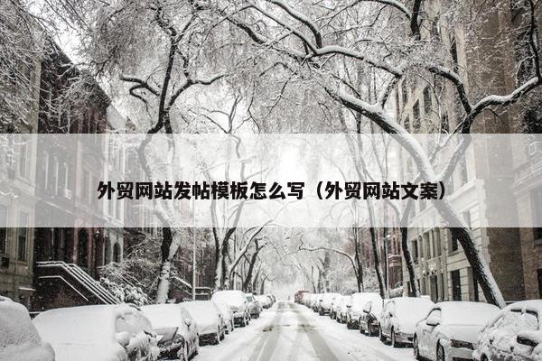 外贸网站发帖模板怎么写（外贸网站文案）