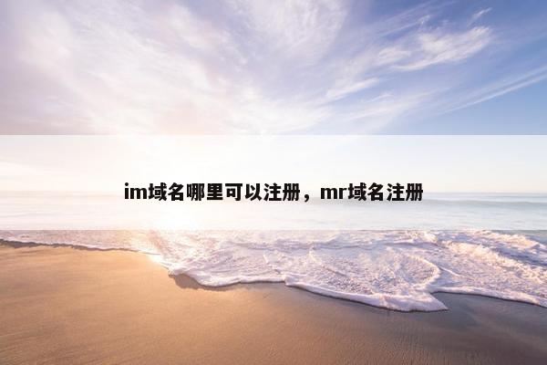 im域名哪里可以注册，mr域名注册