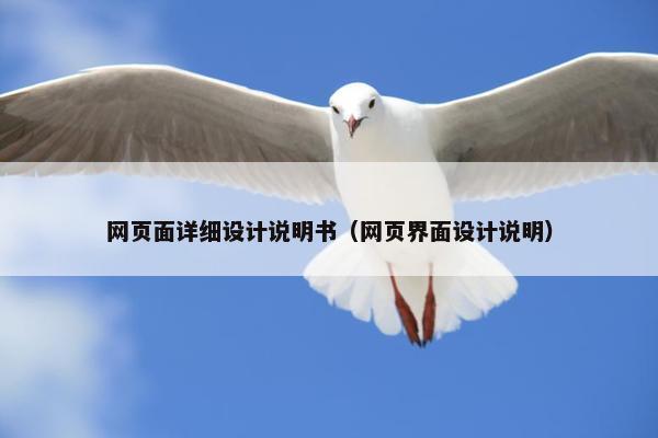 网页面详细设计说明书（网页界面设计说明）