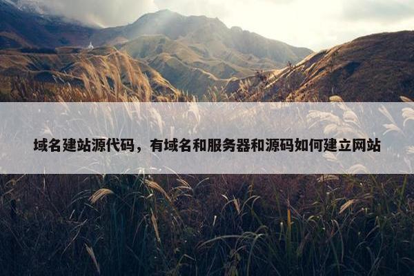 域名建站源代码，有域名和服务器和源码如何建立网站