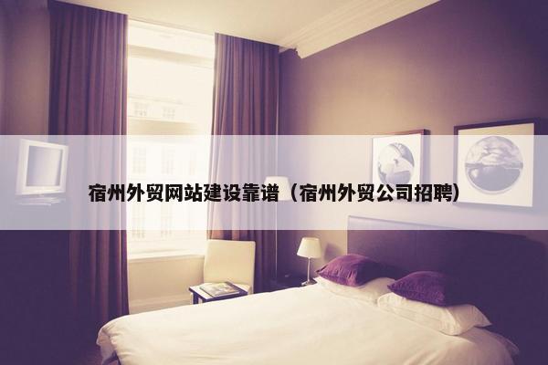 宿州外贸网站建设靠谱（宿州外贸公司招聘）