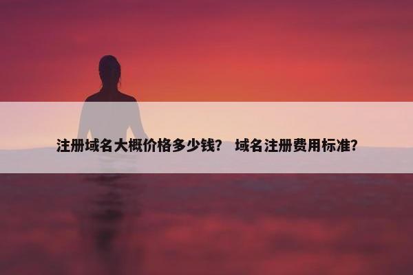 注册域名大概价格多少钱？ 域名注册费用标准？