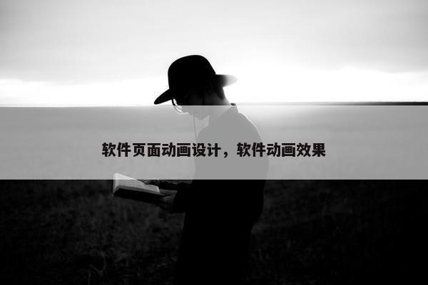 软件页面动画设计，软件动画效果