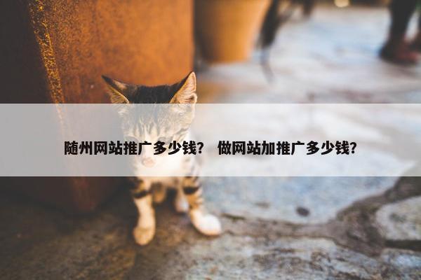 随州网站推广多少钱？ 做网站加推广多少钱？