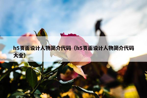 h5页面设计人物简介代码（h5页面设计人物简介代码大全）