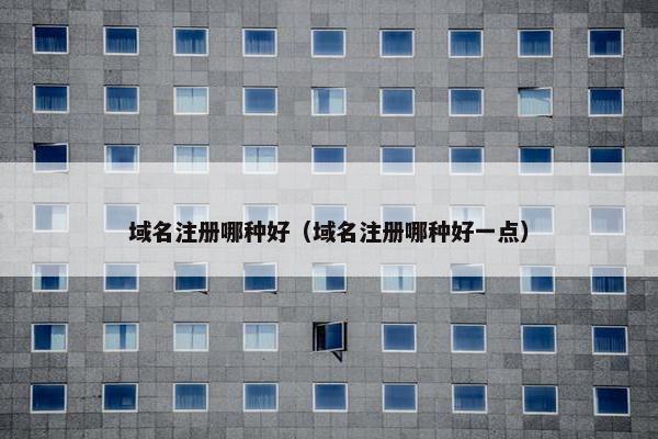 域名注册哪种好（域名注册哪种好一点）