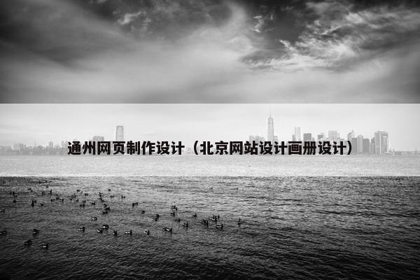 通州网页制作设计（北京网站设计画册设计）