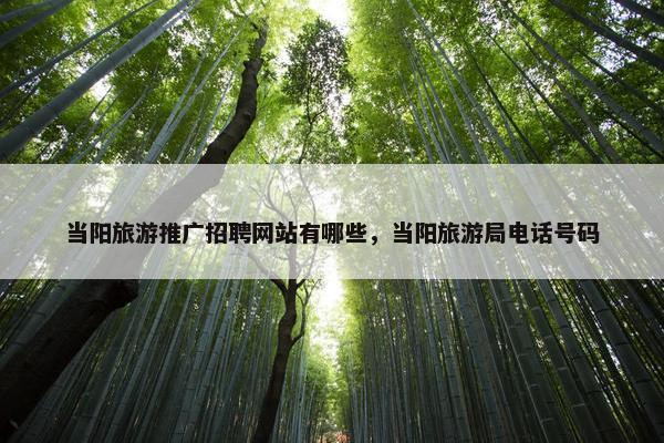 当阳旅游推广招聘网站有哪些，当阳旅游局电话号码