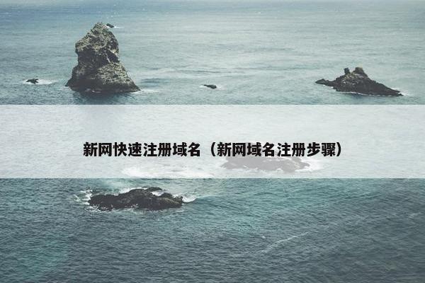 新网快速注册域名（新网域名注册步骤）