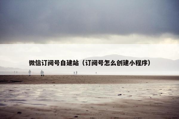 微信订阅号自建站（订阅号怎么创建小程序）