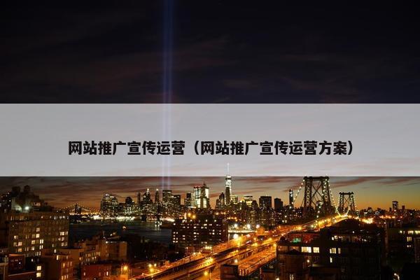 网站推广宣传运营（网站推广宣传运营方案）