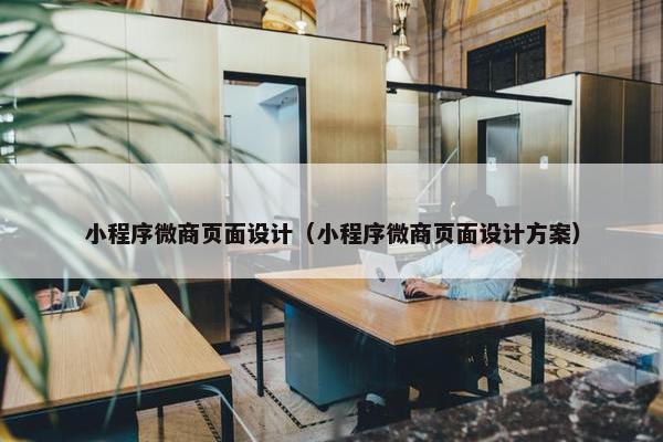 小程序微商页面设计（小程序微商页面设计方案）