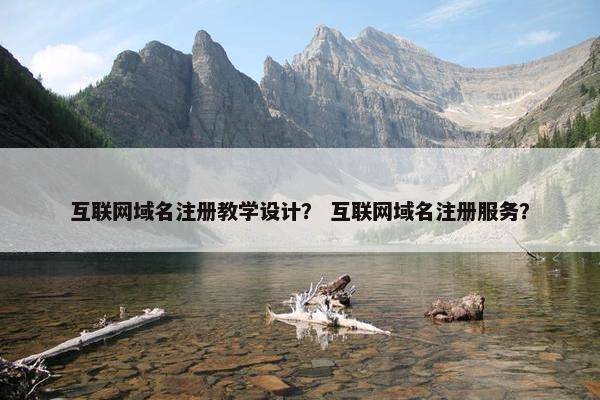 互联网域名注册教学设计？ 互联网域名注册服务？