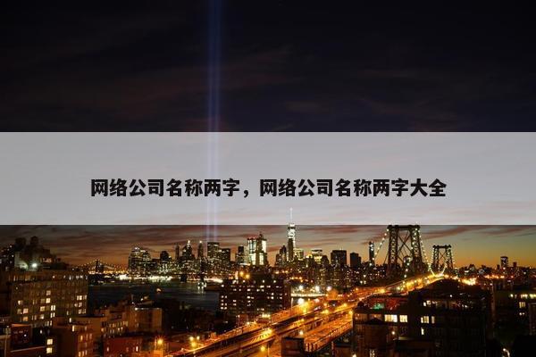 网络公司名称两字，网络公司名称两字大全