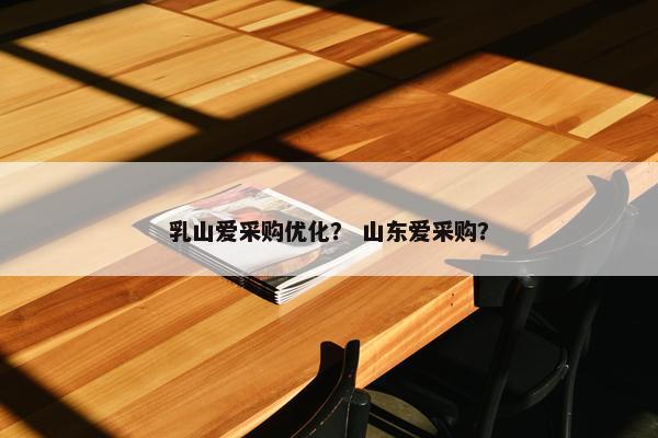 乳山爱采购优化？ 山东爱采购？