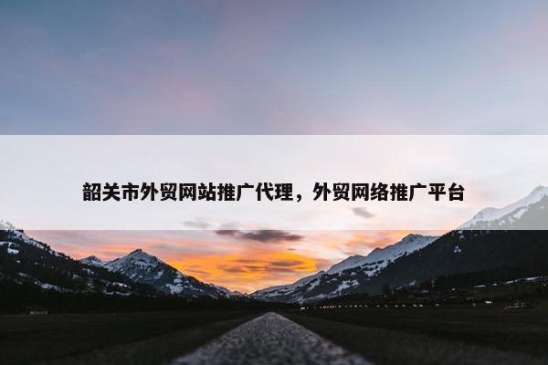 韶关市外贸网站推广代理，外贸网络推广平台